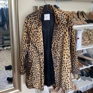 Mango Cheetah Print Coat